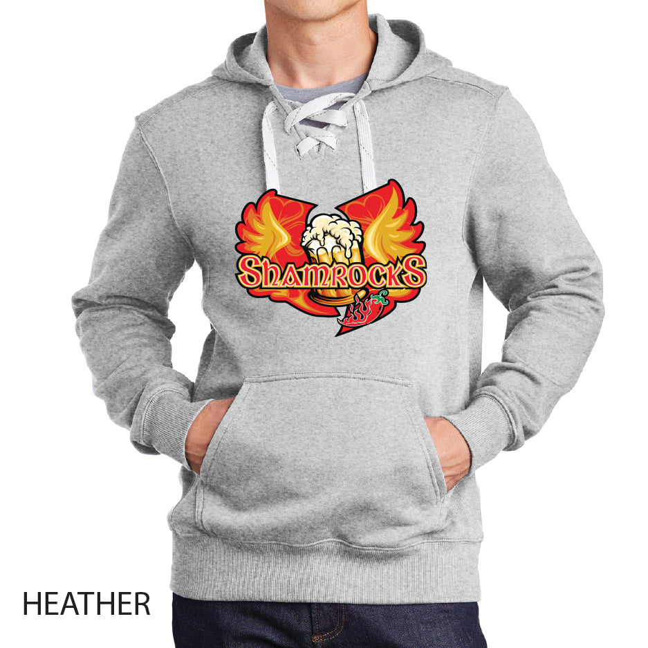 Shamrocks Sport-Tek Lace Up Pullover Hooded Sweatshirt