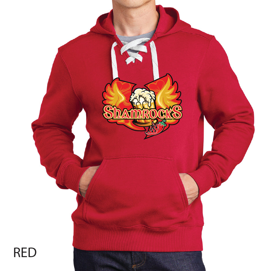 Shamrocks Sport-Tek Lace Up Pullover Hooded Sweatshirt