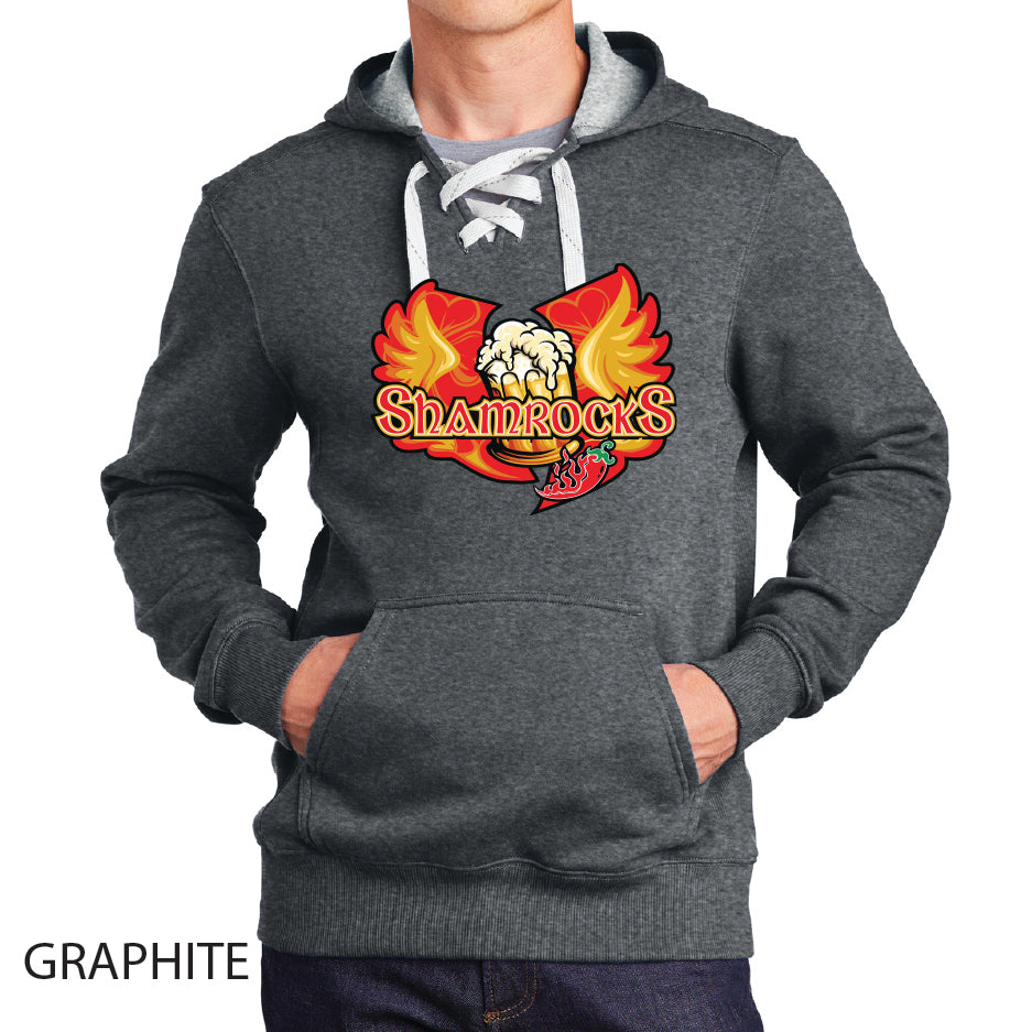 Shamrocks Sport-Tek Lace Up Pullover Hooded Sweatshirt