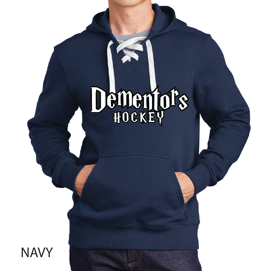 Dementors Sport-Tek Lace Up Pullover Hooded Sweatshirt Word Logo