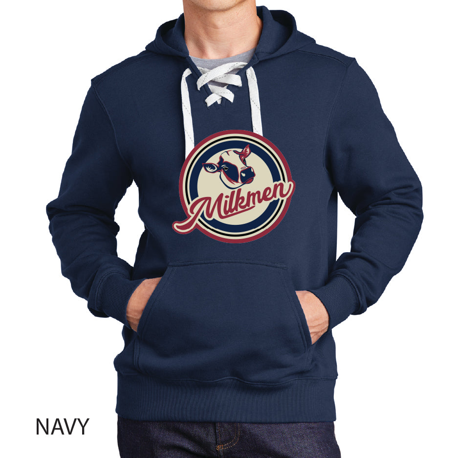 Milkmen Sport-Tek Lace Up Pullover Hooded Sweatshirt