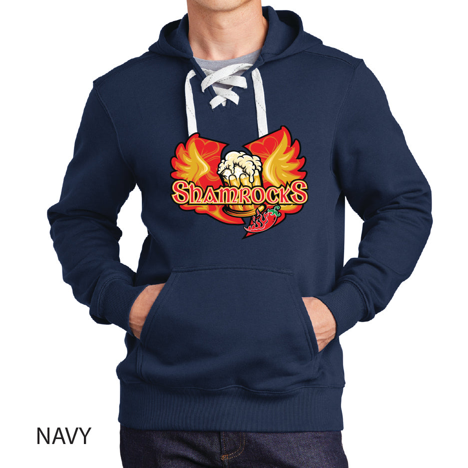 Shamrocks Sport-Tek Lace Up Pullover Hooded Sweatshirt