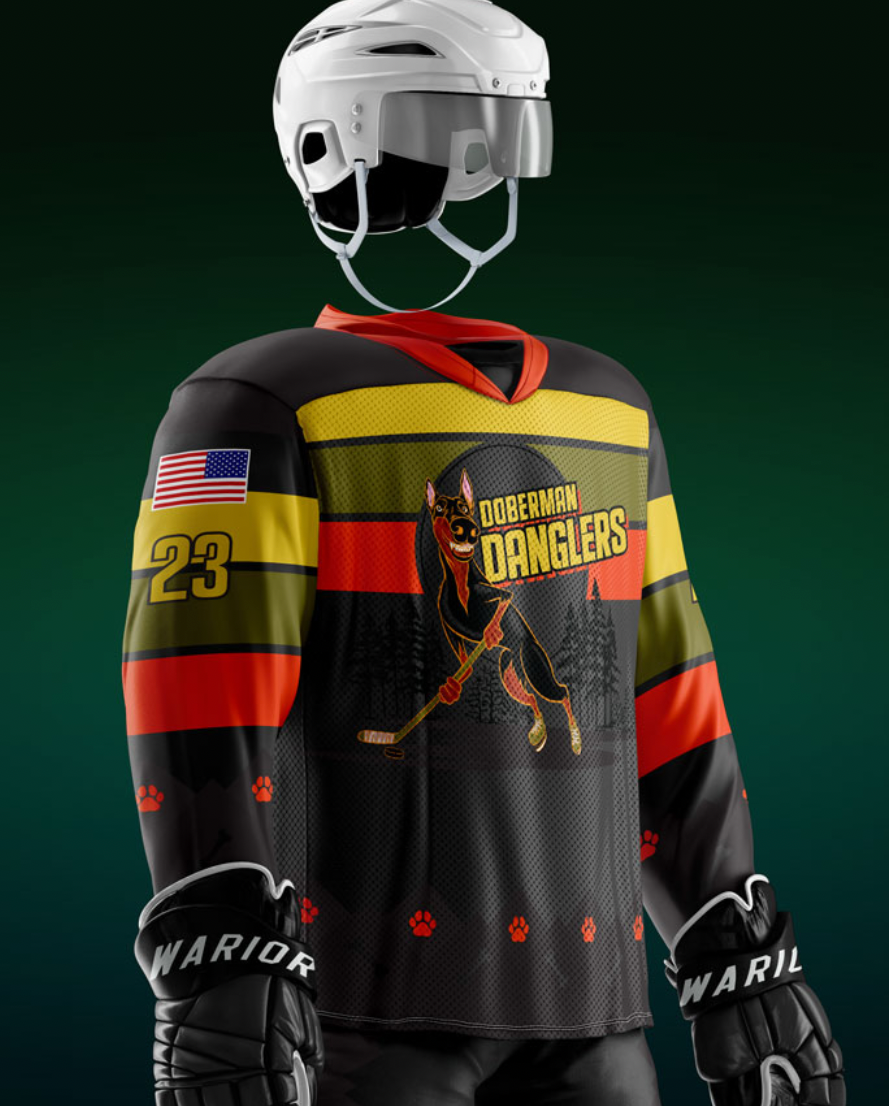 Doberman Danglers Jersey - Customizable Name/Number