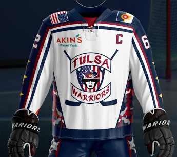 Tulsa Warriors Sublimated White Jersey