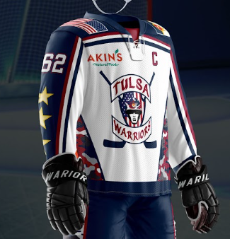 Tulsa Warriors Sublimated White Jersey