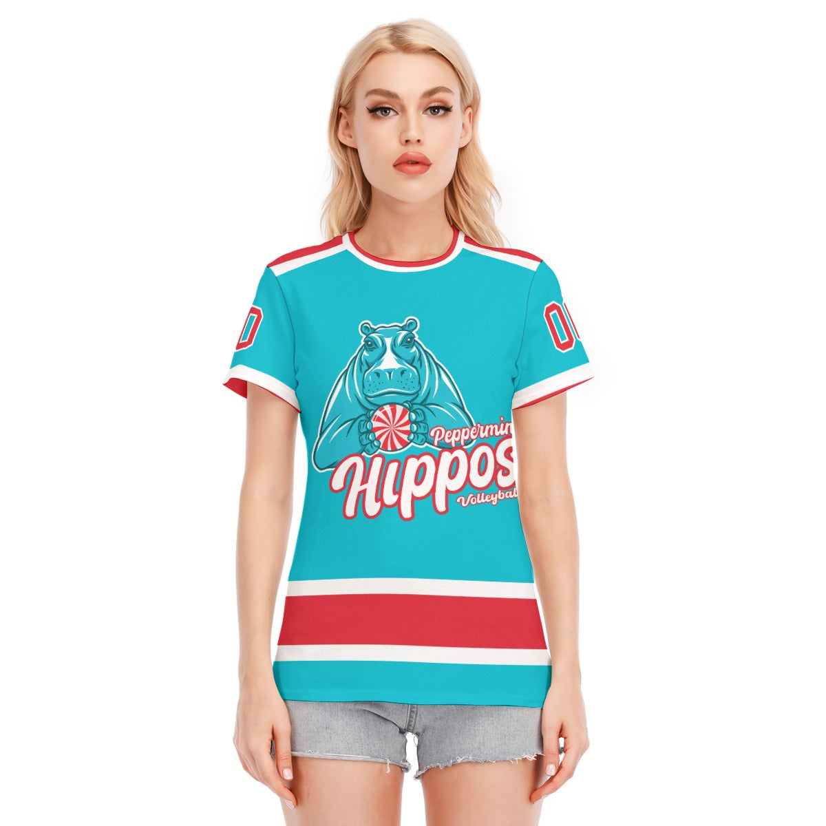 All-Over Print Women's Round Neck T-Shirt | 190GSM Cotton