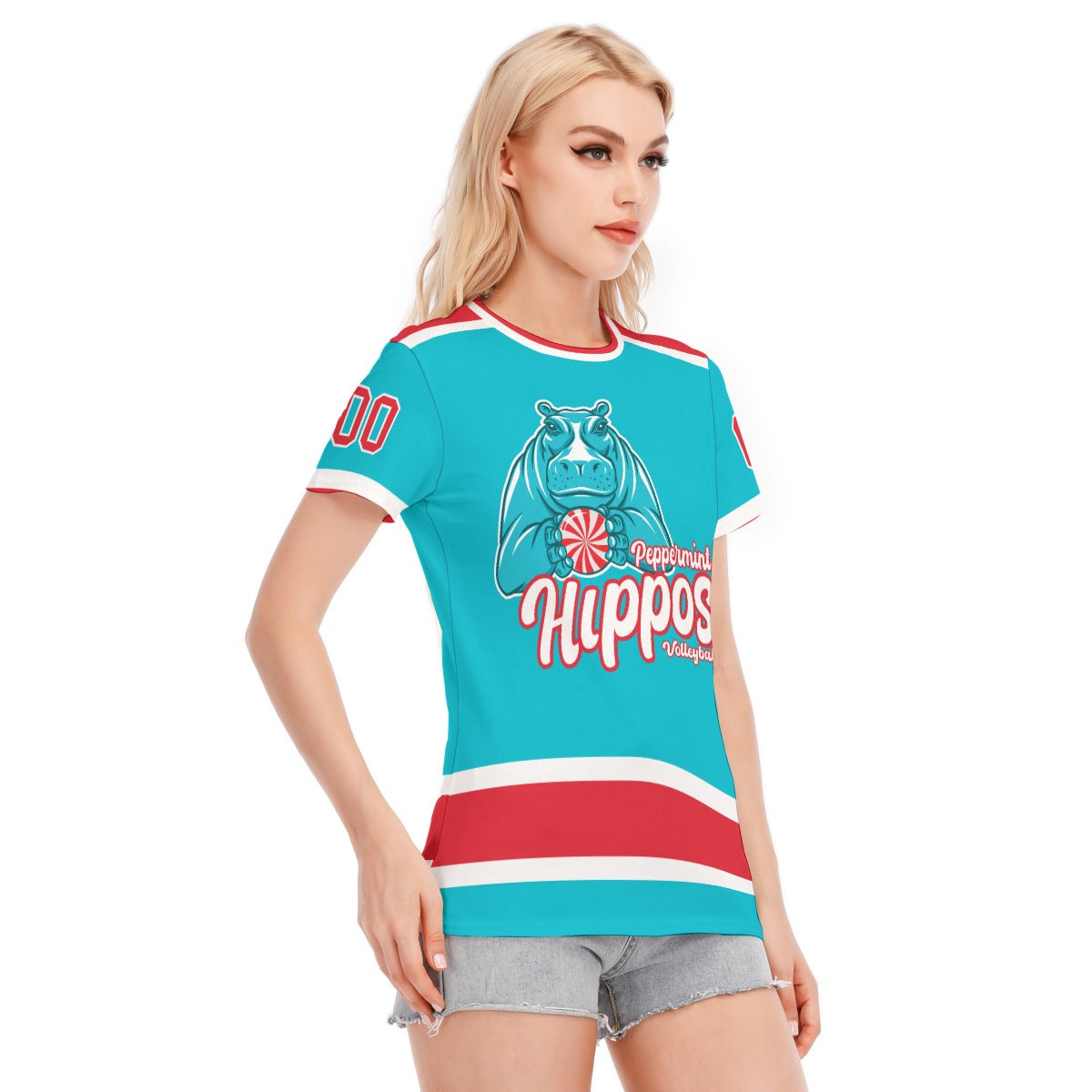 All-Over Print Women's Round Neck T-Shirt | 190GSM Cotton