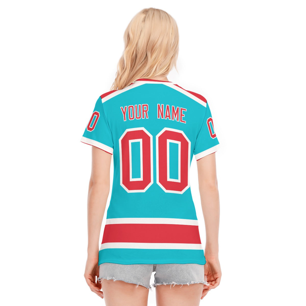 All-Over Print Women's Round Neck T-Shirt | 190GSM Cotton