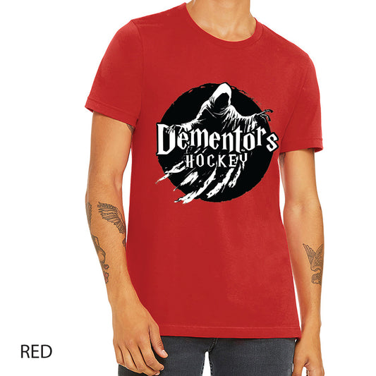 Dementors Unisex Jersey Tee Crewneck T-Shirt White Logo