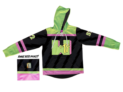 WTF Tulsa Warriors Sublimated Jersey Style Hoodie