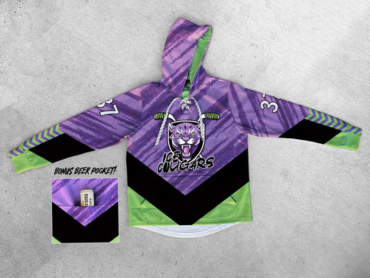 Ice Cougars Sublimated Jersey Style Hoodie