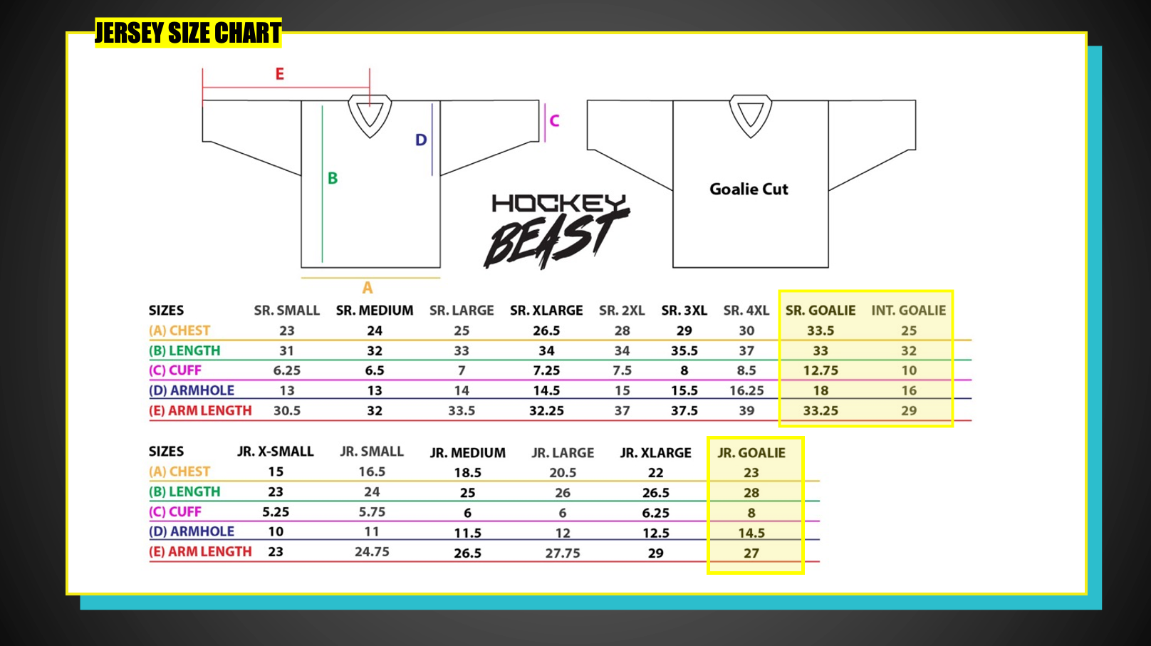 Size Charts