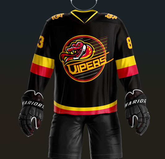 Vipers Sublimated Black/Yellow Jersey