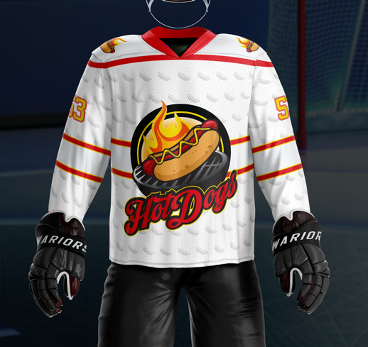 Hotdogs Sublimated White Jersey