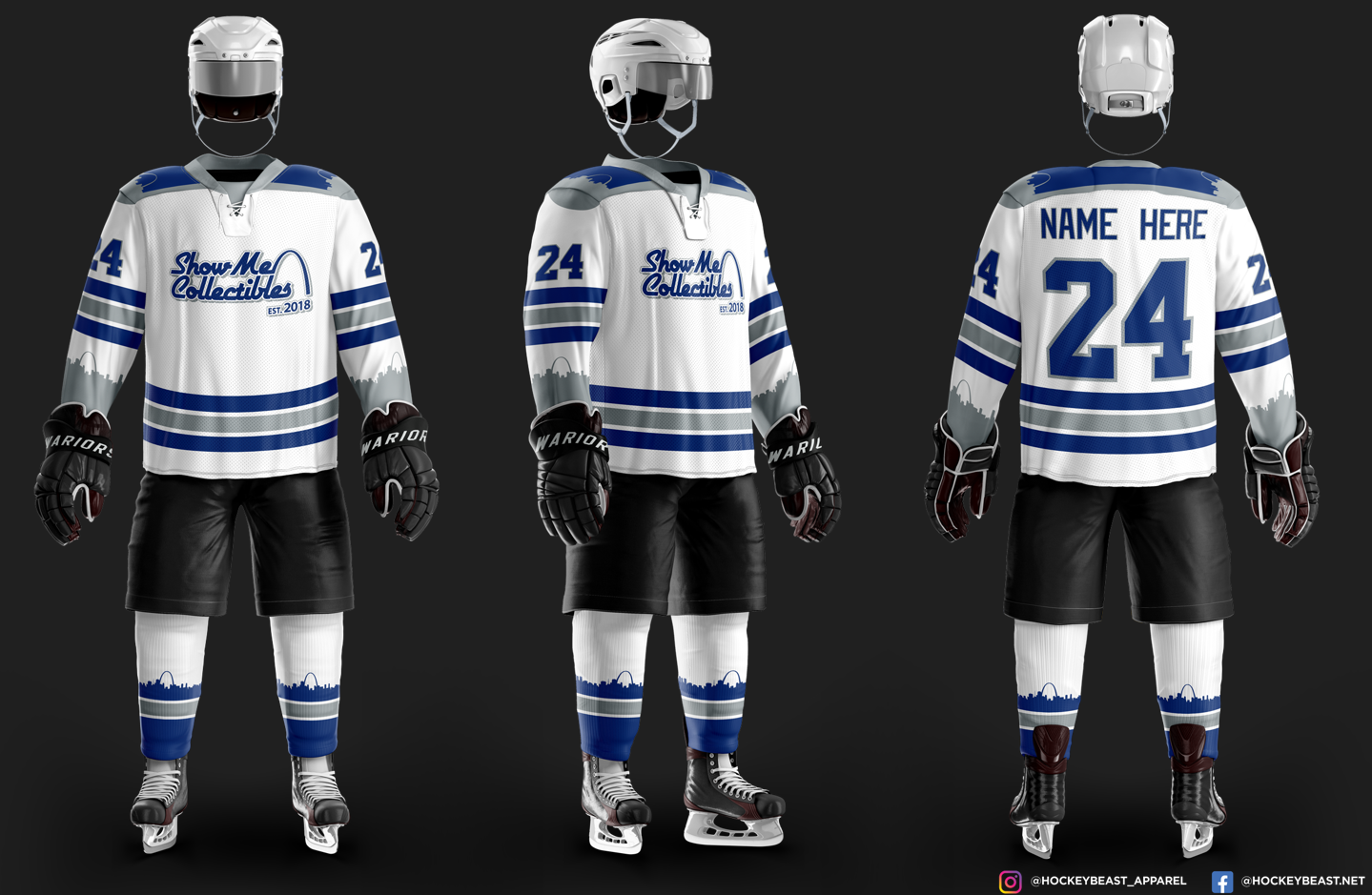 Show Me Hockey Sublimated White Jersey