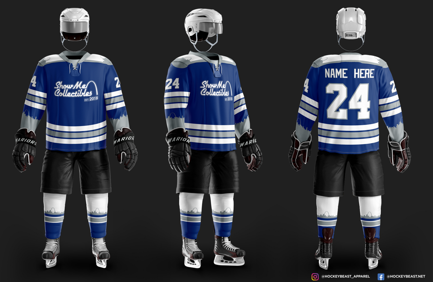 Show Me Hockey Sublimated Blue Jersey