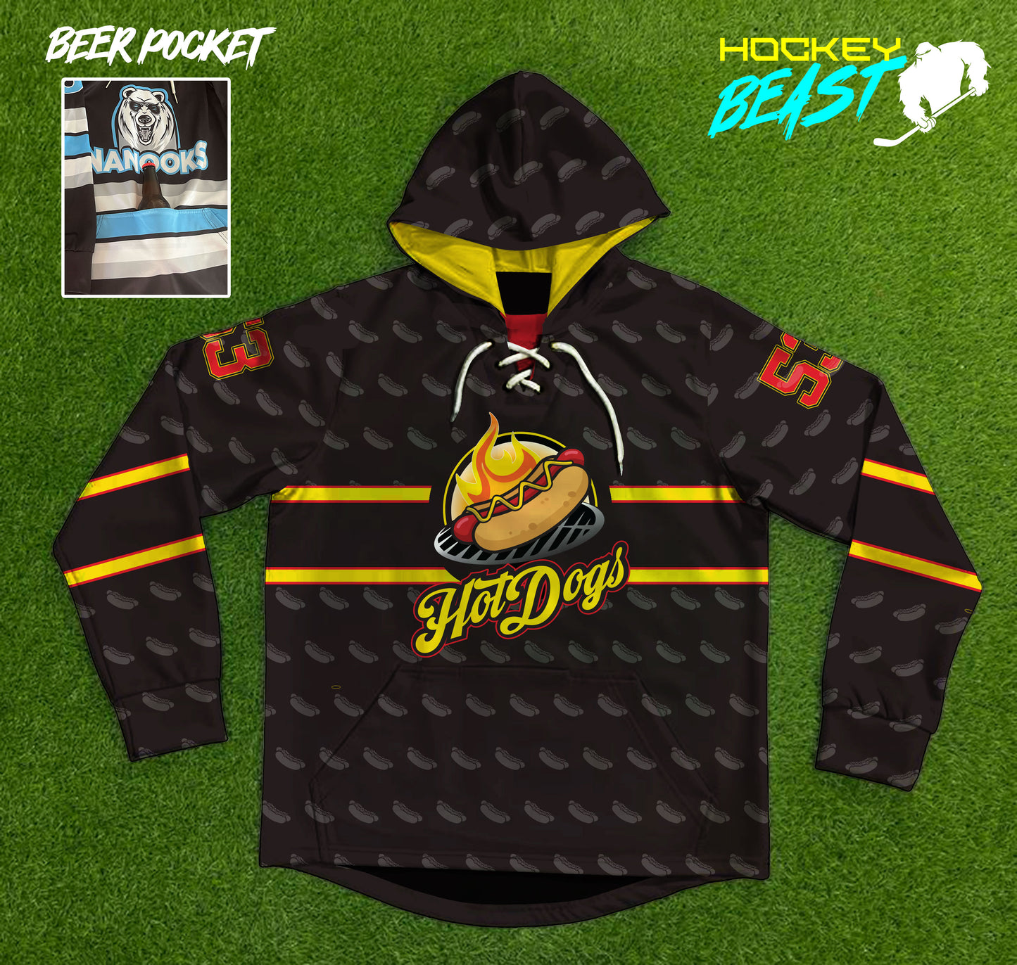 Hot Dogs Jersey Style Hoodie