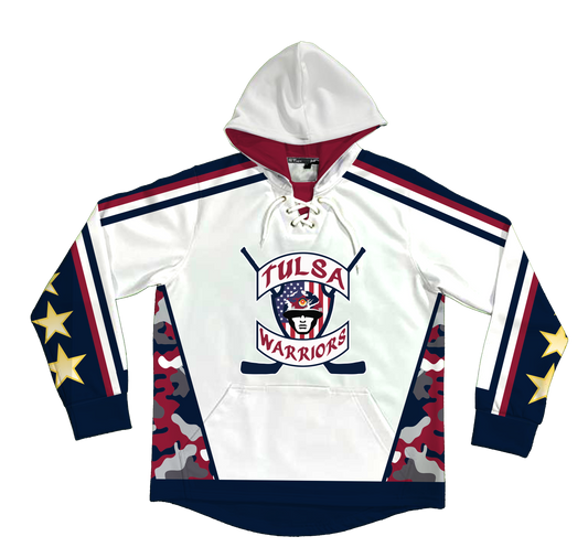 Tulsa Warriors Sublimated White Hoodie