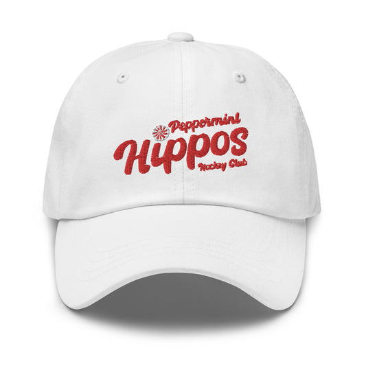 Peppermint Hippo White Customized Hat